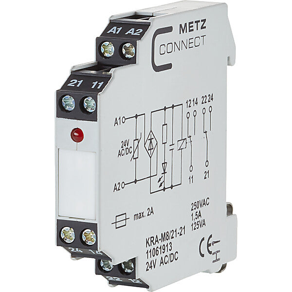 METZ CONNECT Koppelbaustein 2W KRA-M8/21-21 24AC/DC